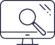 magnifying glass on screen icon DigitalXRAID icon