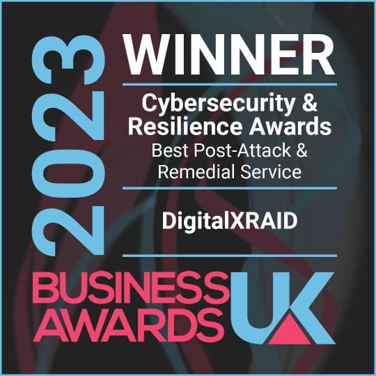 Business Awards UK_Best Post Attack Remedial Service_Winner_DigitalXRAID