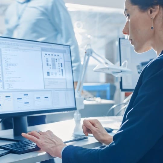 Embracing Proactivity: The Comprehensive SOC Guide 1 DigitalXRAID cybersecurity expert Looking at Microsoft on computer