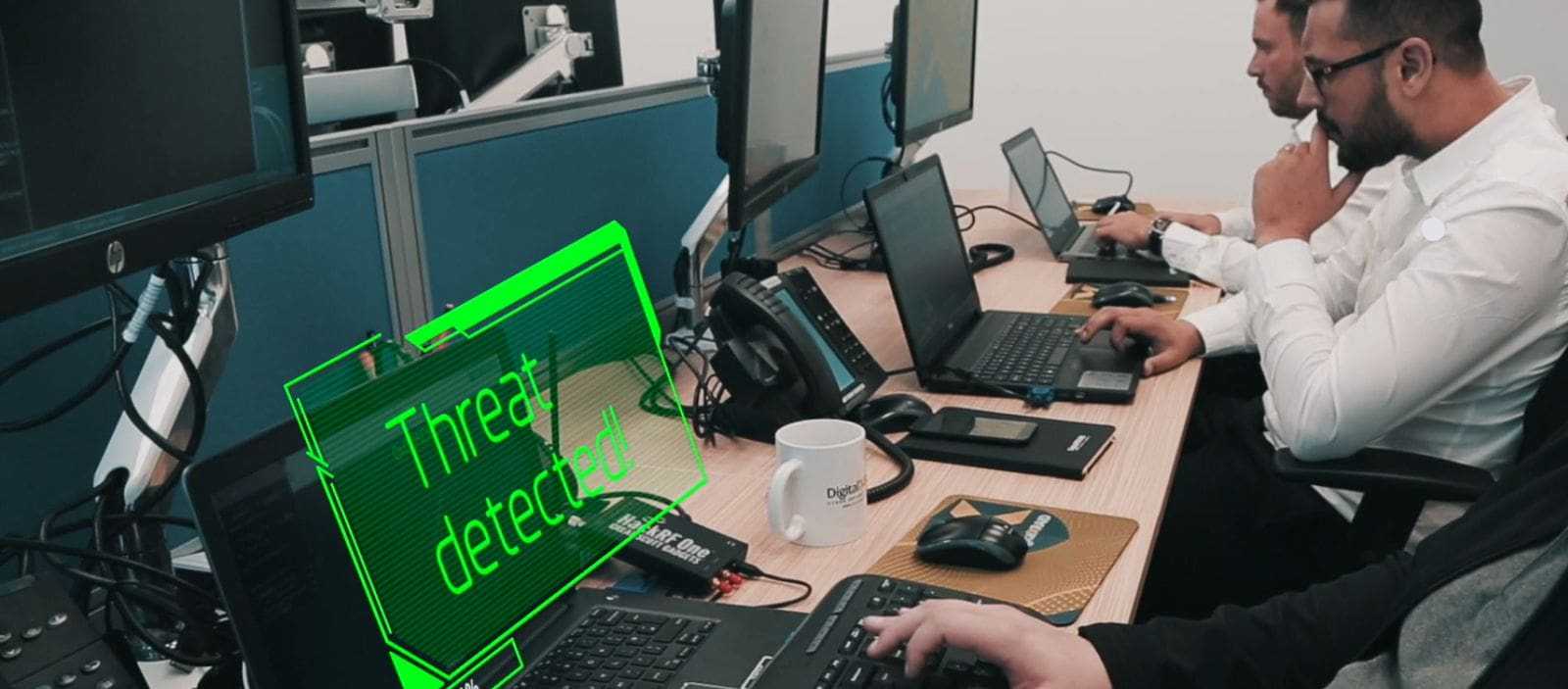 DigitalXRAID SOC ANalysts spotting cyber threats and stopping them before an attack can be successful